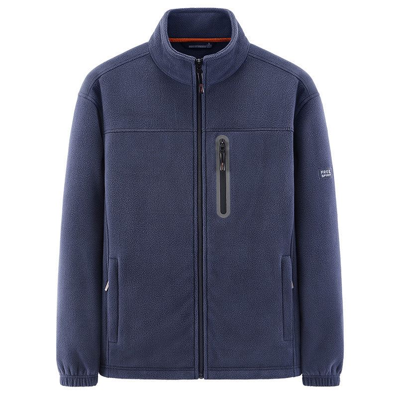 Veste polaire homme zippée à col montant et poche poitrine 1