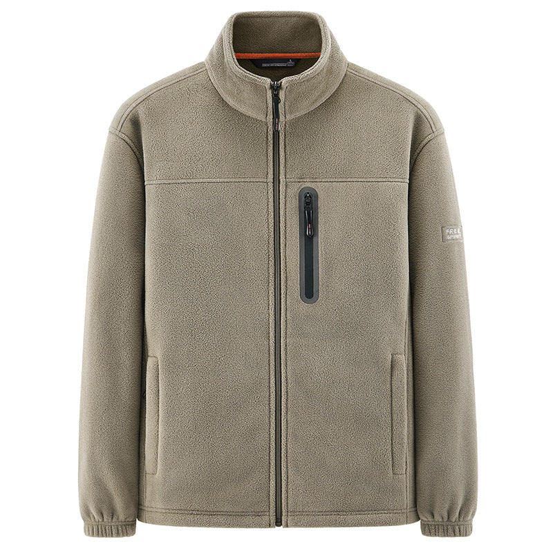 Veste polaire homme zippée à col montant et poche poitrine 2