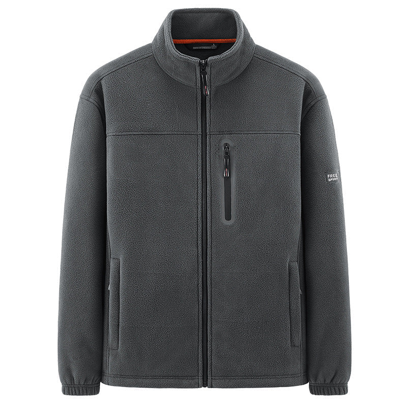 Veste polaire homme zippée à col montant et poche poitrine 4