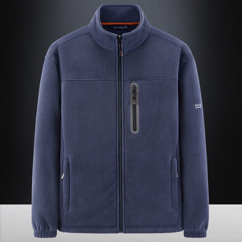 Veste polaire homme zippée à col montant et poche poitrine 5