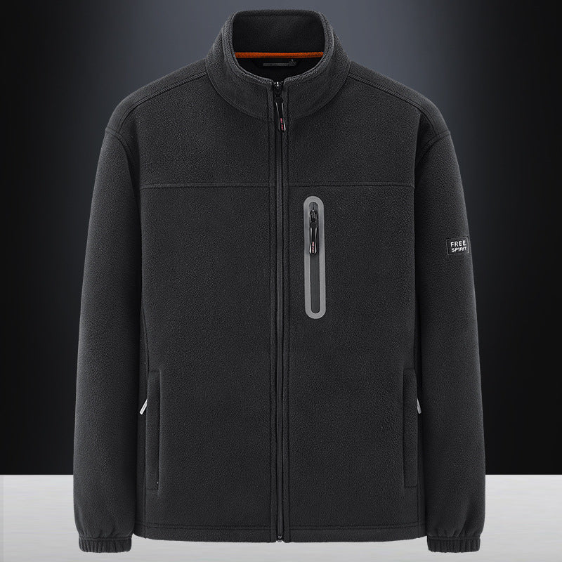 Veste polaire homme zippée à col montant et poche poitrine 7