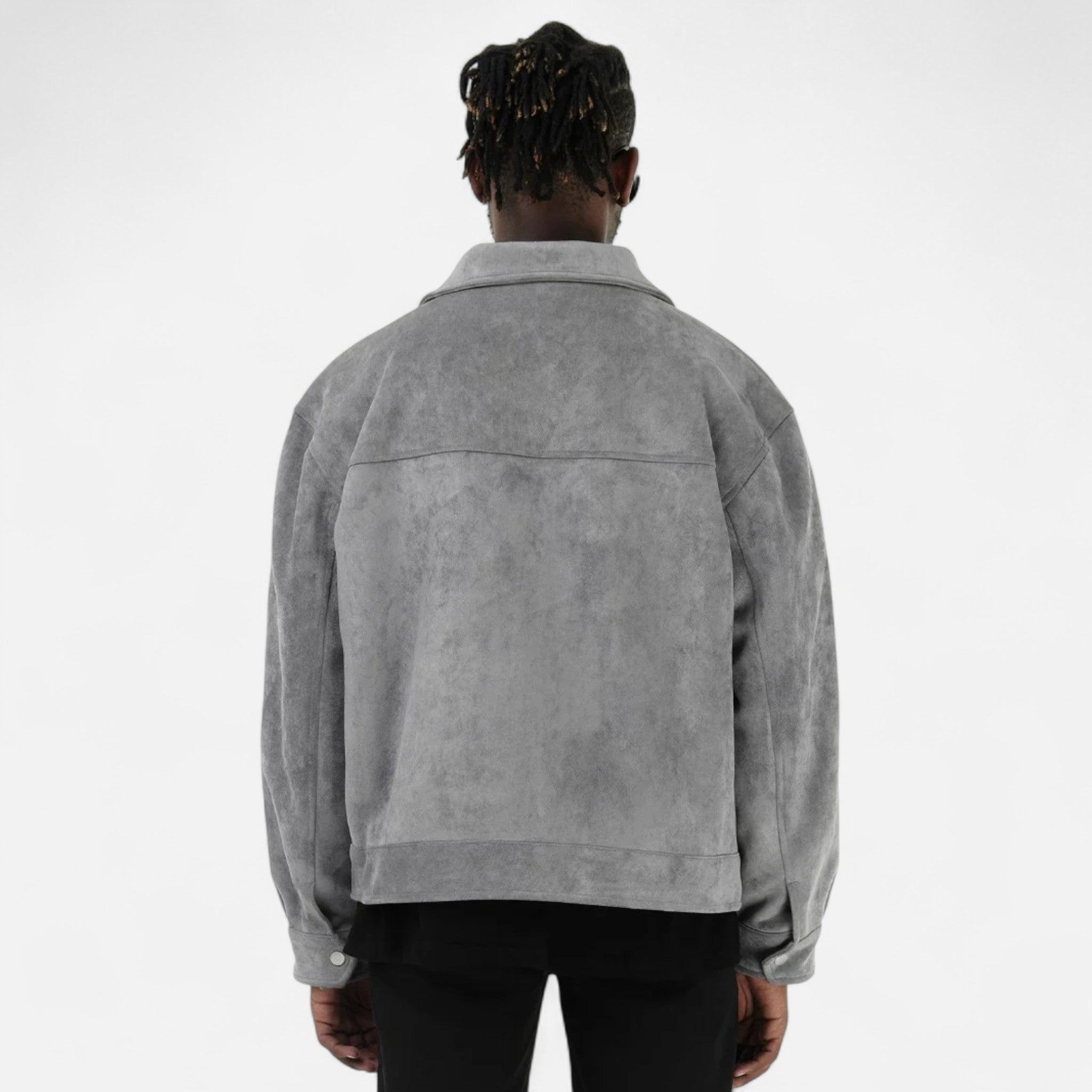 Veste utilitaire homme zippée à col chemise et poches plaquées 5
